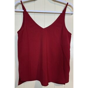 American Apparel‎ Red Sleeveless Cami Top Blouse Tank sz S GUC